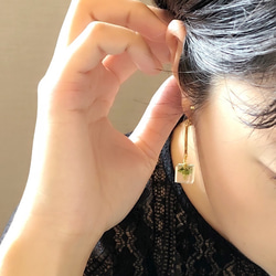 [10月誕生石色蛋白石]施華洛世奇和西蘭花穿孔/耳環（禮品包裝，生日禮物） 第2張的照片