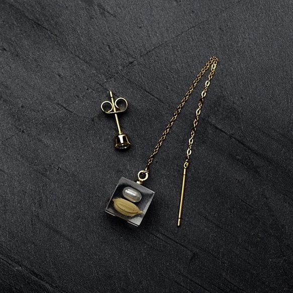珍珠米美國耳環和施華洛世奇螺柱耳環（包裝，留言卡，生日禮物） 第1張的照片
