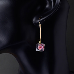 粉色虎杖施華洛世奇耳環/耳環禮物生日禮物禮物包裝婚禮被稱為 第2張的照片