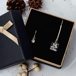蕾絲花和施華洛世奇耳環/耳環禮物生日禮物禮物包裝婚禮 第4張的照片