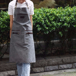 Handmade leather canvas apron 2枚目の画像