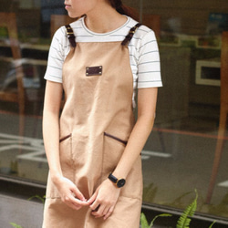 Handmade leather canvas apron 1枚目の画像