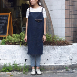 Handmade leather canvas apron 5枚目の画像