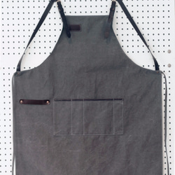 Handmade leather canvas apron 5枚目の画像