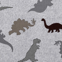 恐竜だいすき　（グレー）　きんちゃく袋　コップ袋　ナフキン袋 3枚目の画像