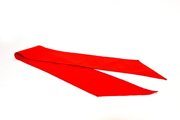 【シェリーメイMサイズ70cm】ライダースーツ（ダンガリー青）赤スカーフ 4枚目の画像