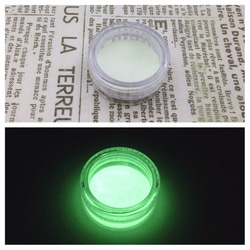 蓄光パウダー 夜光 2g 緑 レジン 封入 素材 1枚目の画像