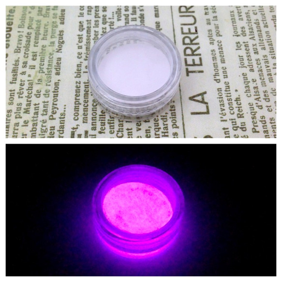 蓄光パウダー 夜光 2g 紫 レジン 封入 素材 1枚目の画像