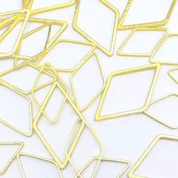 フレームパーツ ゴールド ダイヤ ひし形 3サイズmix【0.9cm 1.0cm 1.3