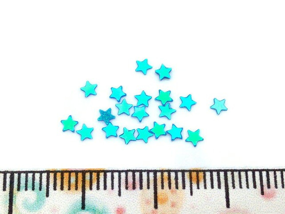 (rp-19)星型 キラキラミニパーツ スター レジン 封入 約1g ブルー 青 素材 材料 3枚目の画像