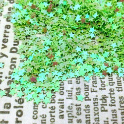 (rp-20)星型 キラキラミニパーツ スター レジン 封入 約1g グリーン 黄緑 素材 材料 2枚目の画像
