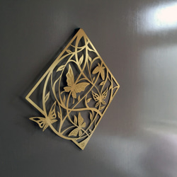 剪花迎新金屬壁飾/春聯―五蝴臨門 Butterfly Blessing, Metal Wall Art 第2張的照片