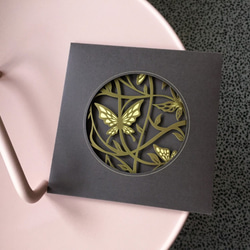 新しい金属の壁の装飾/春のカプレットを歓迎するために花を切る-蝶の祝福、金属の壁の芸術 3枚目の画像