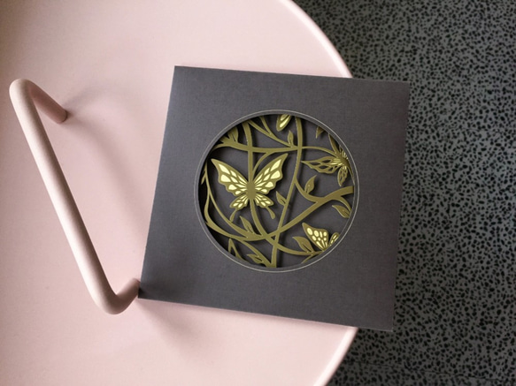新しい金属の壁の装飾/春のカプレットを歓迎するために花を切る-蝶の祝福、金属の壁の芸術 3枚目の画像