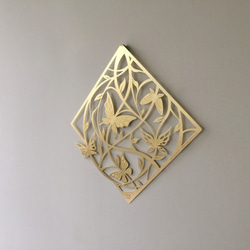 新しい金属の壁の装飾/春のカプレットを歓迎するために花を切る-蝶の祝福、金属の壁の芸術 5枚目の画像