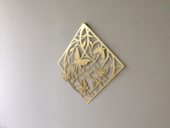 剪花迎新金屬壁飾/春聯―五蝴臨門 Butterfly Blessing, Metal Wall Art 第5張的照片