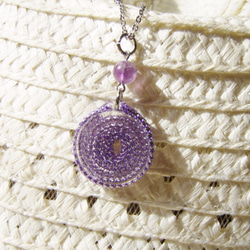 假日紫晶+瘸螺旋項鍊薰衣草紫 第2張的照片