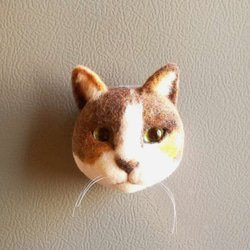 「接單製作」8厘米貓咪頭像 純手工羊毛氈作品---來圖定制   不植毛 第3張的照片