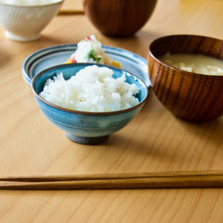 【個数限定】ふわふわコバルトブルーのライスボウル　お茶碗　手のひらサイズ　ご飯茶碗 6枚目の画像