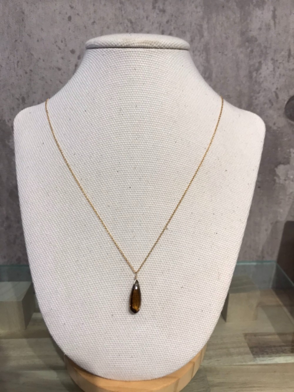 【14K GOLD FILLED】スモーキークオーツ　5０cm　ネックレス　 宝石質　14KGF