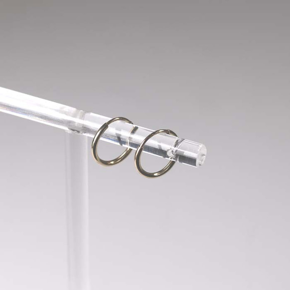 【14K GOLD FILLED】P108 1.2mmX12mm HOOP フープ メッキが剥げない 14KGF　 2枚目の画像