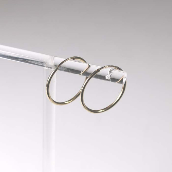 【14K GOLD FILLED】P111 1.2mmX20mm HOOP フープ メッキが剥げない 14KGF　 2枚目の画像