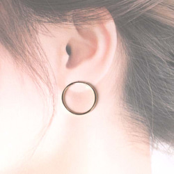 【14K GOLD FILLED】P111 1.2mmX20mm HOOP フープ メッキが剥げない 14KGF　 3枚目の画像