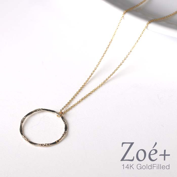 【14K GOLD FILLED】NB103 21mm 60cm デザインリング ネックレス  14KGF