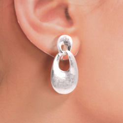 耳環 無鎳啞光金啞光銀 UER-220 金屬防過敏 第3張的照片