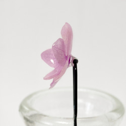【現品売り】[紫]紫陽花とキュービックジルコニアのヘアピン(Uピン) 3枚目の画像