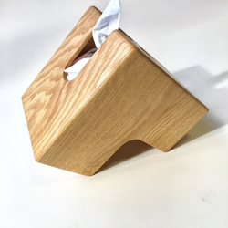 木製L型ティッシュボックス  オーク 1枚目の画像