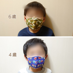 ３枚セット　子ども用立体マスク(◍•ᴗ•◍)　女の子　ユニコーン　うさぎ　スイーツ 3枚目の画像