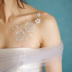 F100＊シルエットローズ＊ワンポイントセット＊貼るアクセサリー