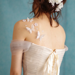 B30*3D 蝴蝶（雙蝴蝶）*婚禮配件 婚禮身體首飾 孕婦裝 第2張的照片