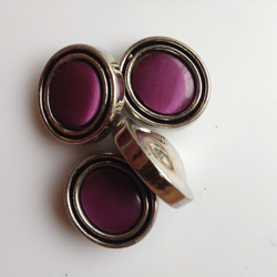 紫　大4個　昭和レトロ　デッドストック　ボタン（4） 3枚目の画像