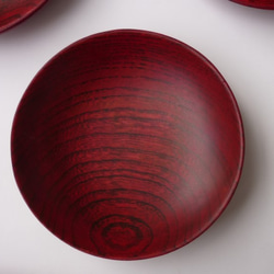 赤拭き漆ケヤキ豆皿 4枚目の画像