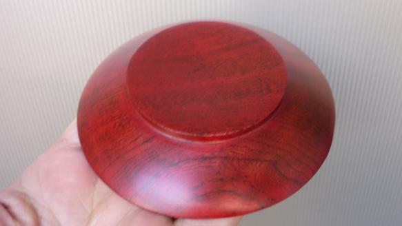 赤拭き漆ケヤキ小皿 6枚目の画像