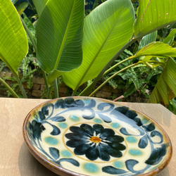 角皿 プレート 網花紋 4枚セット やちむん 陶器 中皿 エドメ陶房 通販