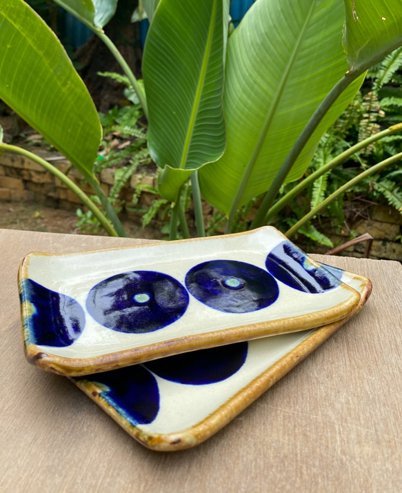 シマシマポタリ　お皿と小鉢　やちむん　沖縄 やちむん 皿 2枚セット シマシマポタリ 皿 2枚セット やちむん 沖縄