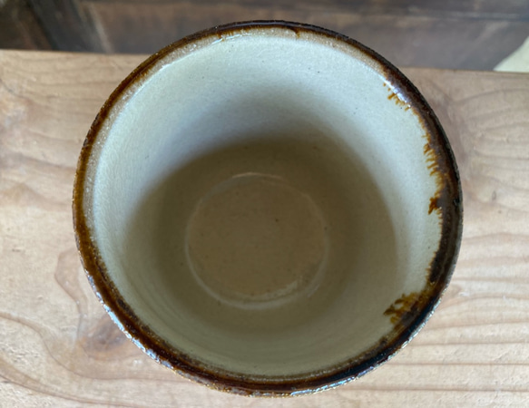 猪口しずく紋コバルト・呉須　３個セット　エドメ陶房　やちむん　陶器　皿 6枚目の画像
