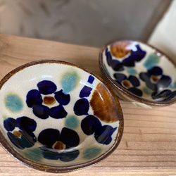 アウトレット】小鉢 花紋 2枚セット エドメ陶房 やちむん 陶器 お椀