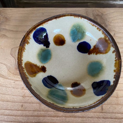 【アウトレット】小鉢　水玉紋　３枚セット　エドメ陶房　やちむん  陶器 4枚目の画像