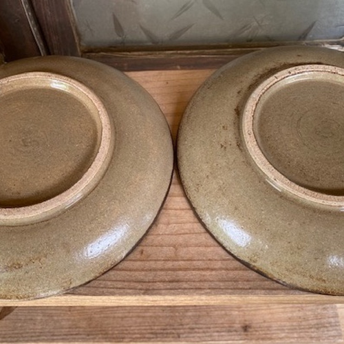 アウトレット】7寸皿 青丸紋 2枚セット やちむん 陶器 エドメ陶