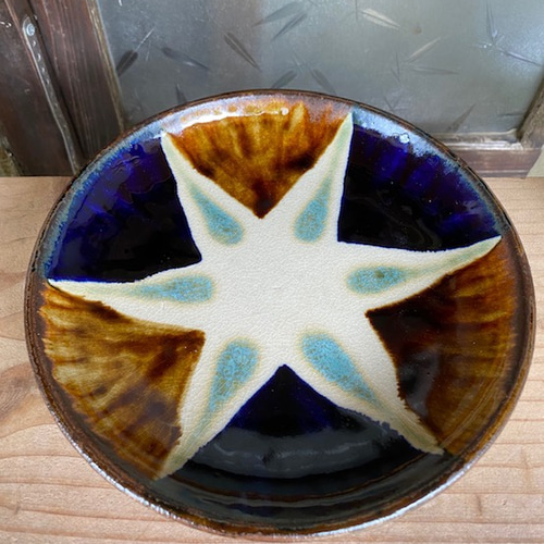 アウトレット】7寸皿 星紋 2枚セット やちむん 陶器 エドメ陶房 皿