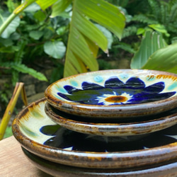 アウトレット】7寸皿 星紋 2枚セット やちむん 陶器 エドメ陶房 皿