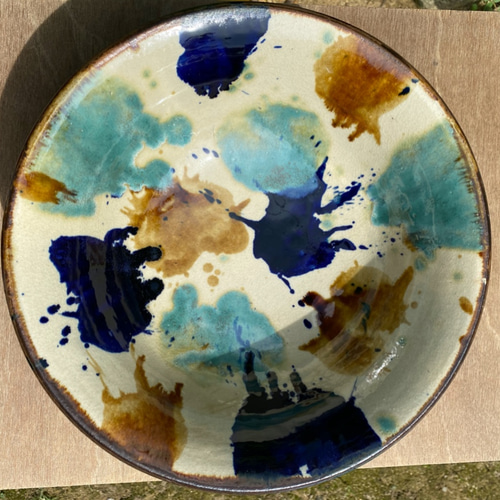 アウトレット】【一点物】大鉢 点打 エドメ陶房 やちむん 陶器 皿 鉢