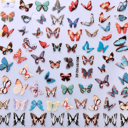 No.S16、ネイルシール、蝶々、ちょうちょ、蝶１枚 1枚目の画像