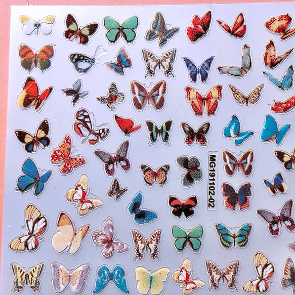 No.S16、ネイルシール、蝶々、ちょうちょ、蝶１枚 5枚目の画像