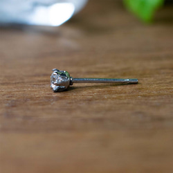 キュービックジルコニア・ピアス　3mm（片耳） 2枚目の画像