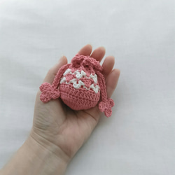 小さな巾着【ピンク】 4枚目の画像